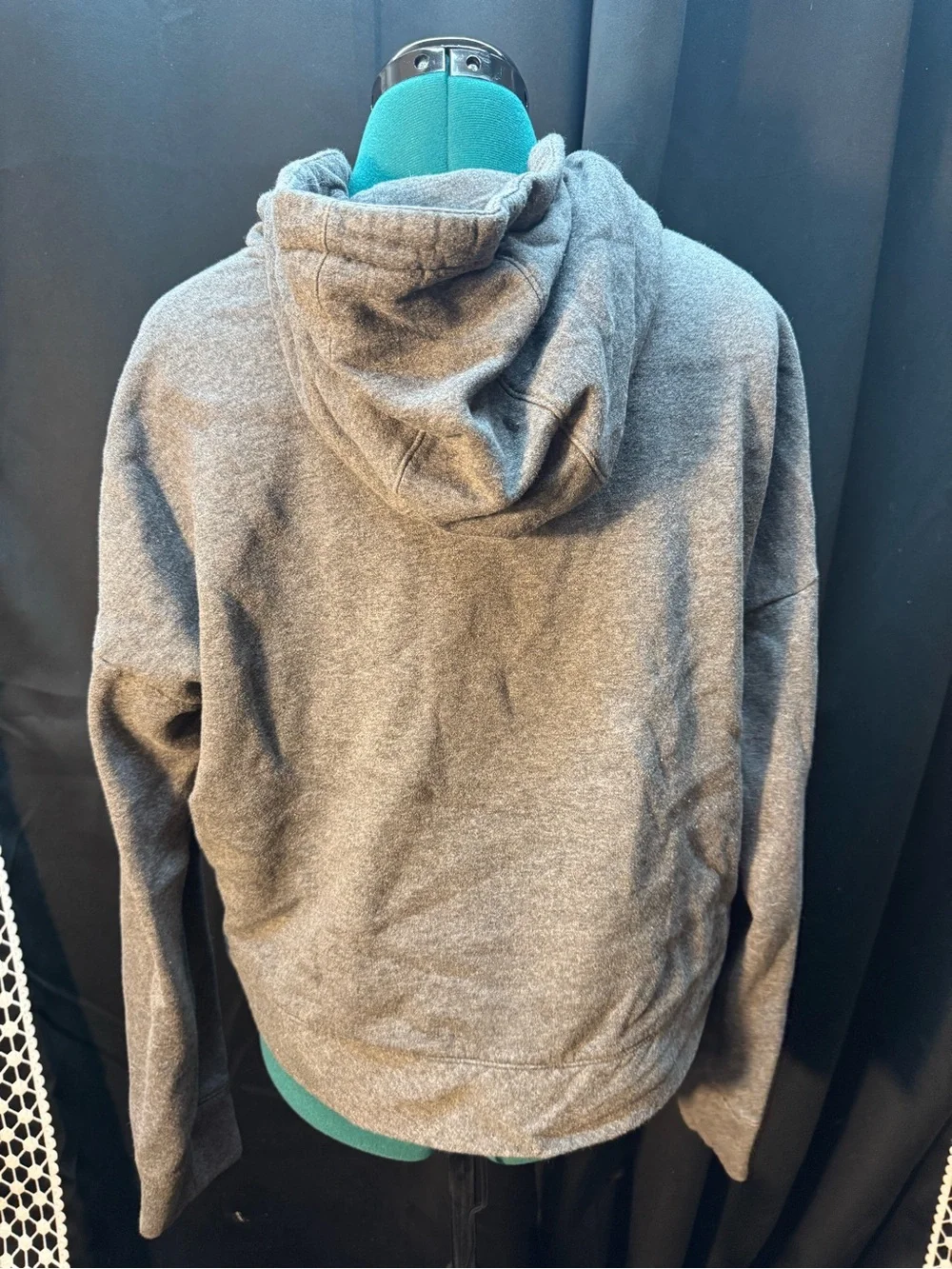 Nike Gray MSU Hooded Sweatshirt with Green Script